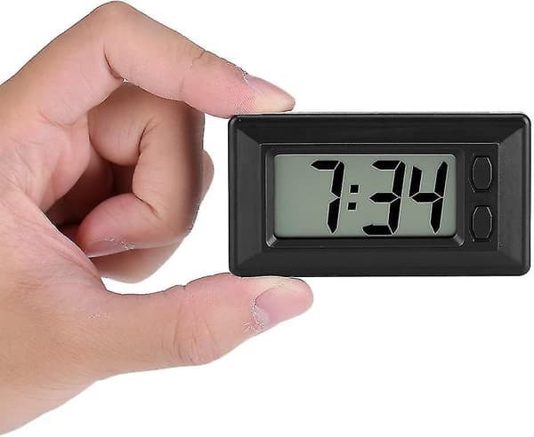 Digitalt Ur Bærbar Elektronisk Bilur (Sort) (1 stk)