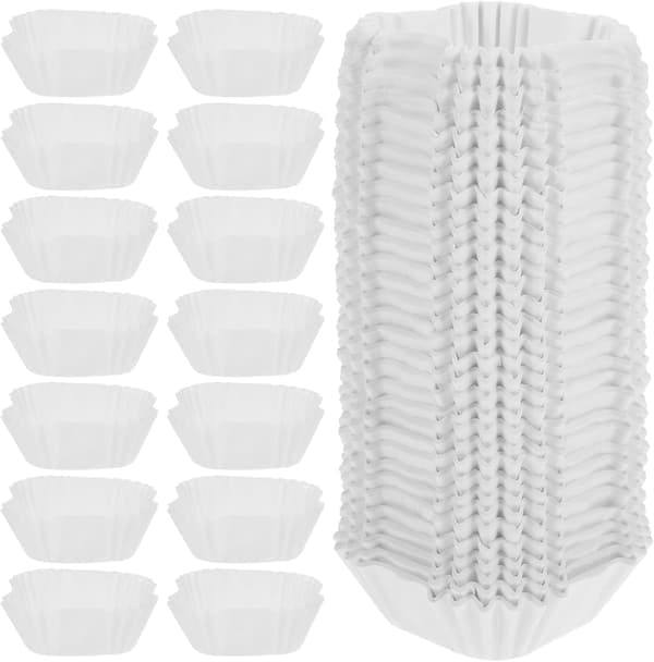 1000 stk. kage-muffinsforme papir-muffinskopper 3 tommer hvide papirbagekopper