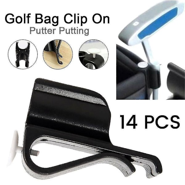 14 st golfklubbsorganisatörer Putterhållare Väska Klämma Hållare Järnskydd Tillbehör