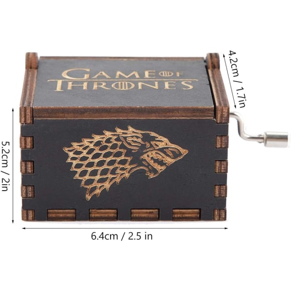 Game Of Thrones Musikbox, Retro Stil Handvev Trä Musikbox Trä, Graverad Musikbox för Barn, Heminredning, Present(Game Of Thrones)