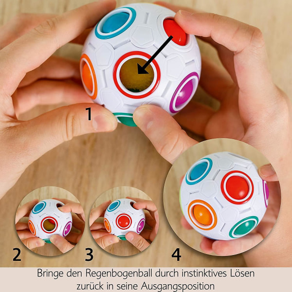 Cubidi  Regnbågsboll  Färdighetsspel för barn och vuxna  Bra present till barnkalas  Gästgåva  Leksak  Även som stressboll