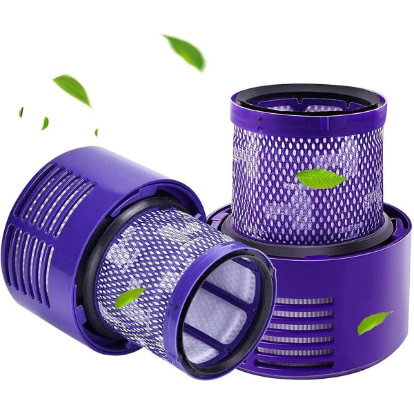 2 stk vaskbare filtre, kompatible med Dyson V10 Forbedrer luftkvaliteten