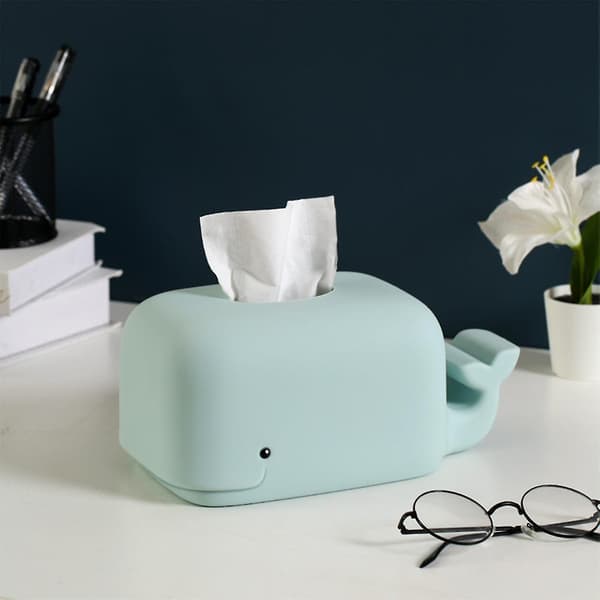 Skrivbords Tissue Box Val Förvaringshållare för Kök White