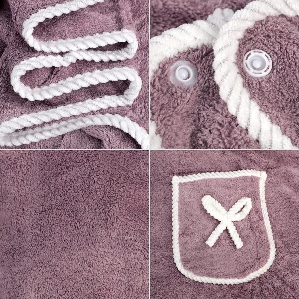 Varm Bärbar Badhandduk Wrap Mjuk Fluffy Hög Vattenabsorberande Duschöverdrag Kvinnor Bad Wrap Handduk