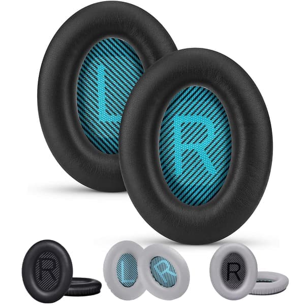 Ørepuder Bose QC35/25/15, AE2, AE 2i, AE 2w, SoundTrue, SoundLink Sort+Blå Sort+Blå Black+Blue