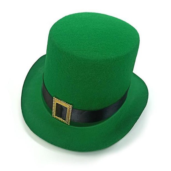 St Patrick's Day Leprechaun hatt med metall spänne