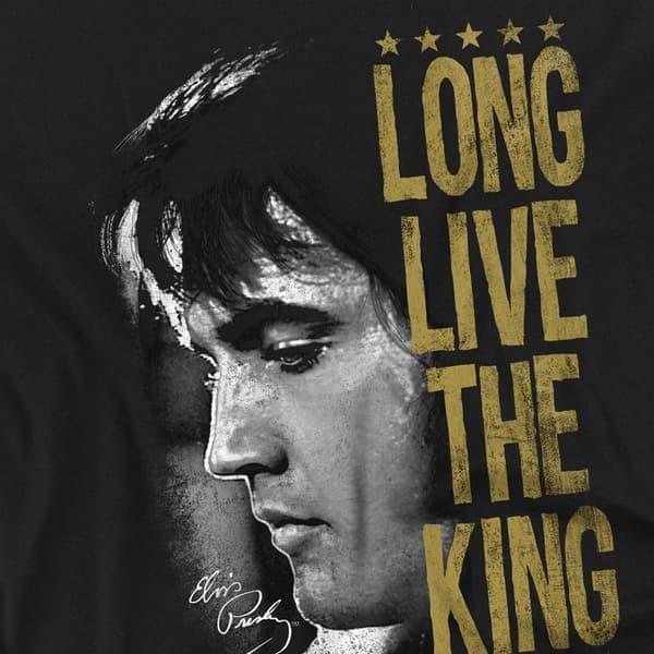 Elvis Presley Unisex Voksen Long Live The King T-skjorte S
