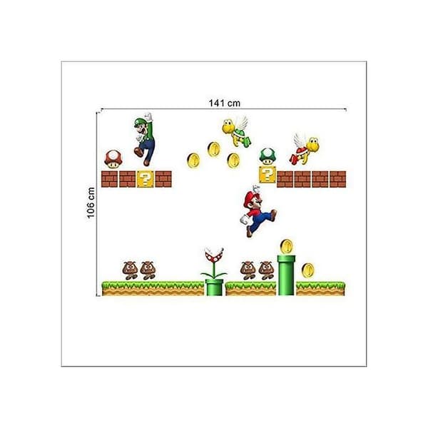 Super Mario -seinätarra lastenhuoneeseen