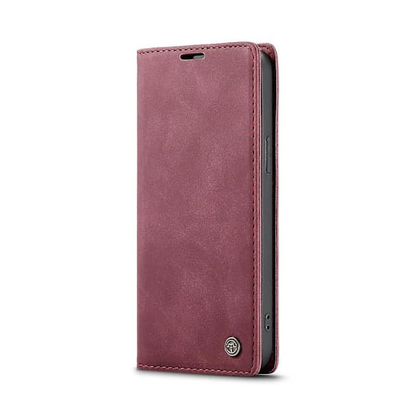 Til iPhone 16e Wallet Case CASEME 013 Series PU Læder Telefon Cover Stativ Red Red