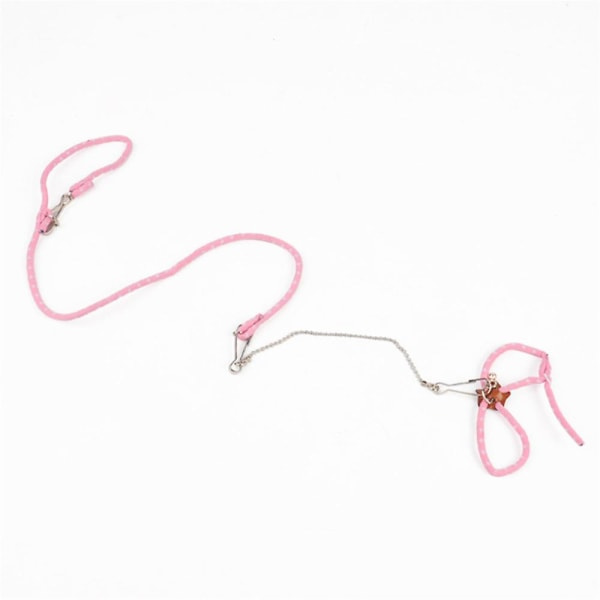 Pieni lemmikki säädettävä pehmeä valjaat hihna lintu papukaija hiiri hamsteri fretti rotta - Pink