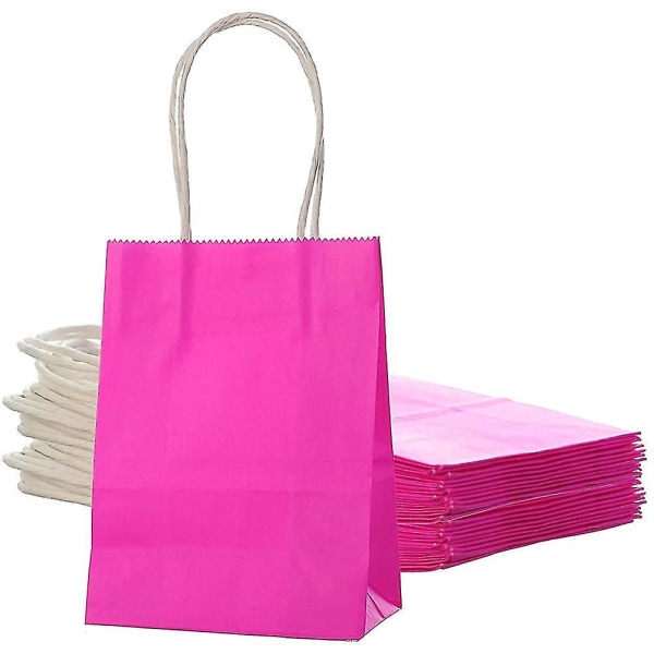 Gaveposer Liten kraftpapirpose med håndtak Party Favors Bag 6x4,5x2,5 tommer for