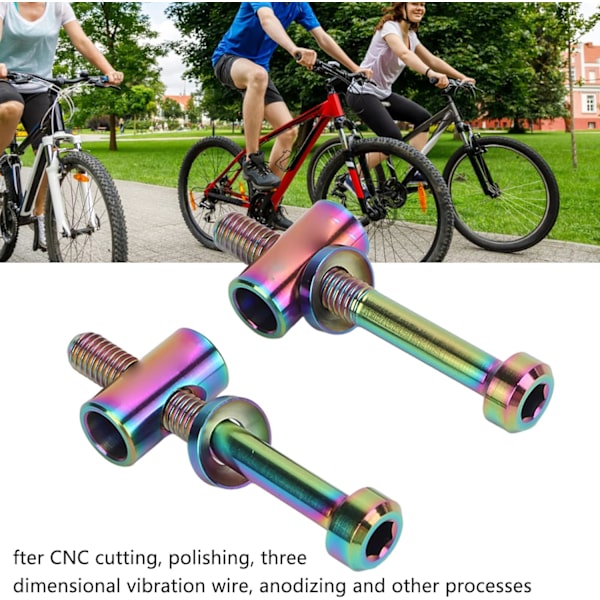 2 st M5 x 40 mm sadelstolpsklämma bult, titanlegering cykelsadelstolpsskruv för sadelstolpe