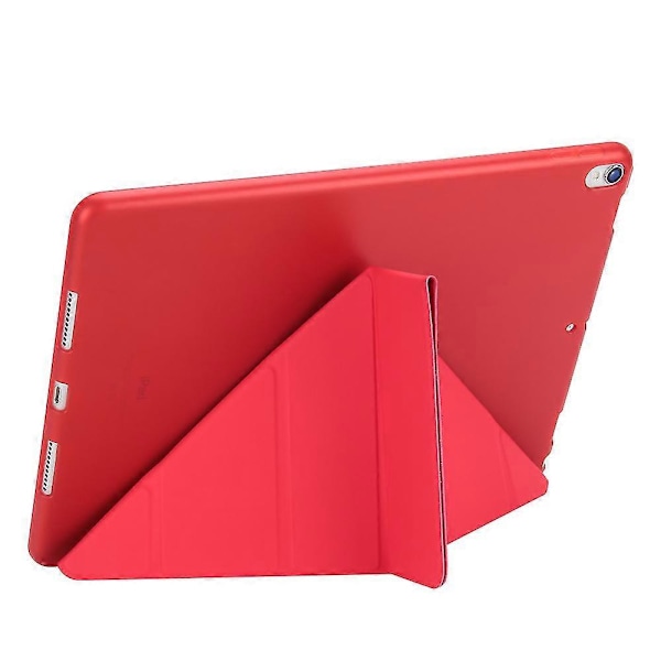 Origami Stativ Läder Smart Fodral för iPad Air 10.5 (2019) / Pro 10.5 tum (2017) Red