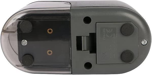 Elektrisk blyantspidser med LED-lys, der lyser under spidsning (sort)