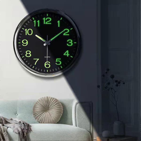 Väggklocka Lysande Tyst Lättläst Sovrum Vardagsrum Minimalistisk Väggklocka För Äldre Rose Gold B