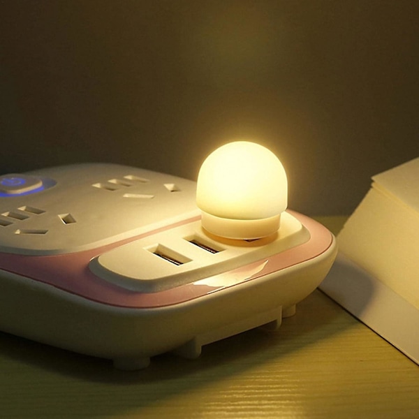 10 st små USB-lampor, plug-in mini LED-lampa - USB-lampor på natten lämpliga för sovrum badrum barnkammare hall kök bil USB-atmosfärslampa