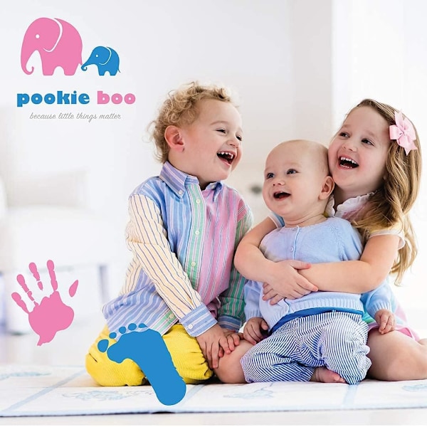 Pookie Boo:n ensiluokkainen vauvan käsi- ja jalanjälkisetti itsellesi
