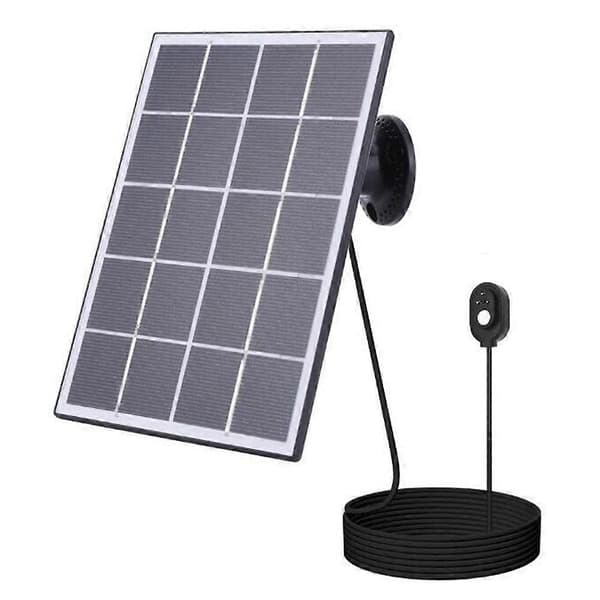 Solcellepanel for Arlo Pro 4/Ultra 2/Pro 3/Ultra/Pro 5S Sikkerhetskamera Solcellelader - Svart Multicolor Black