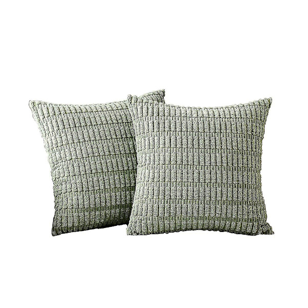 2 pakker dekorative pudebetræk 18x18 tommer til stue sofa seng sofa, rustik bondehus H