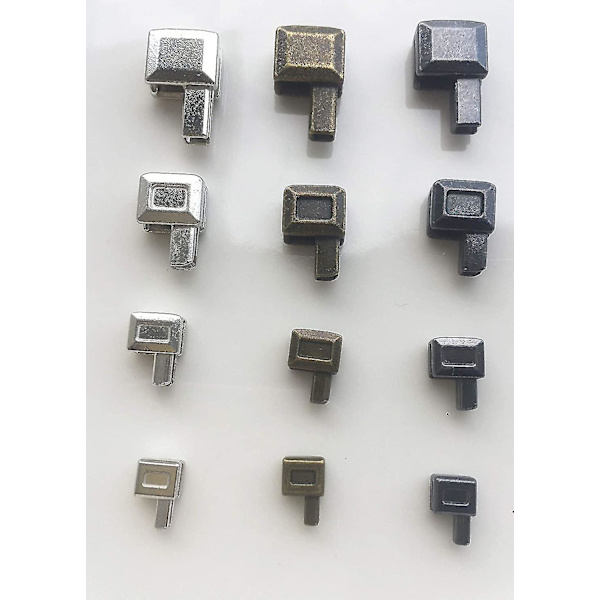 Dragkedja reparationskit Metallfästelement Insättningsnål Dragkedja Övre/nedre Stopp (3 Färger) 13 Set Dragkedja Fix Plugg, Reparera Nedre Dragkedja Stopp För Dragkedja Replac