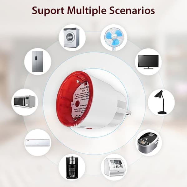 Tuya WIFI Strømstik 16A Zigbee 3.0 EU Smart Stikdåse Trådløs 1PC