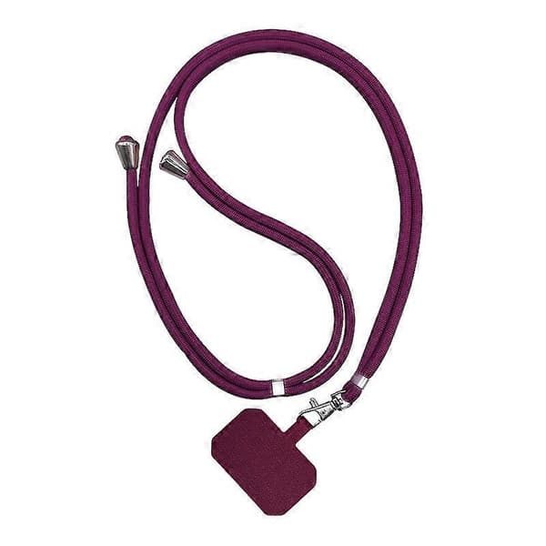 2 stk. Telefon-Lanyard med Kort Wine Red