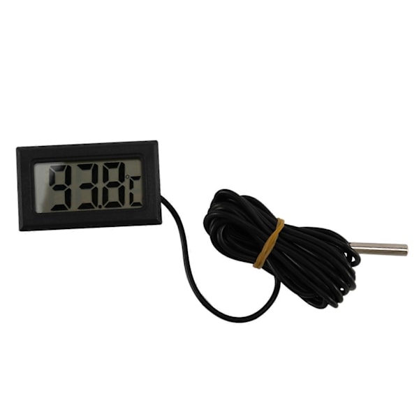 Termometer digital LCD -40 Grader Celsius + 110 Grader Celsius Temperaturmätningsinstrument Temperaturmätare, 2 Meter