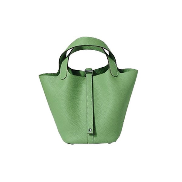 Dame Læder Håndtaske Grøntsagskurv Taske Tote Taske Håndtaske Kohud Spand Taske Ins Fruit green