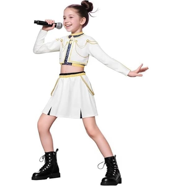 2026 Demon Hunter K-Pop Kostym | Halloween Outfit Kvinnor Barn Cosplay 140 No. 6 2-piece set