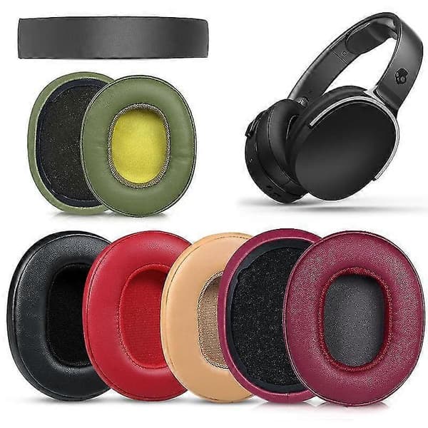 1 par ørepuder til Skullcandy Crusher 3.0 Trådløs/Hesh 3 ANC Bluetooth Headset Udskiftning -Sy Red Style A
