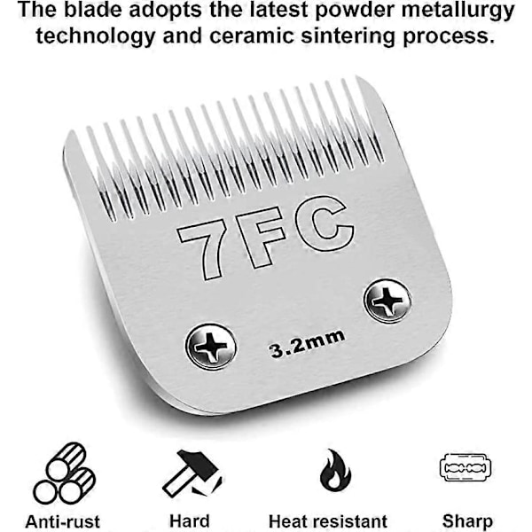 3F 4F 5F 7F 9# 10# 30# 40# 50# Profesjonelt Pet Clipper Blad A5 Blad Passer De Fleste Andis Oster Clippers Pet Clippers Keramisk Blad 40-0.25mm
