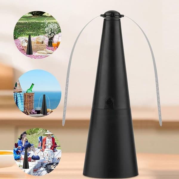 Flueafvisende bordventilator, sæt med 2, USB, udendørs myggemiddel, til picnics, grillfester, indendørs brug og køkkener
