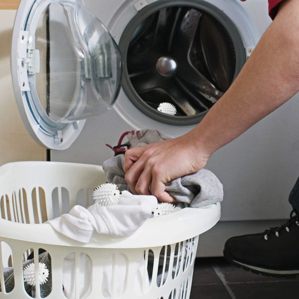 4 STK tørrekugler til vasketøj, genanvendelige tøjvaskebolde og tørrebolde med plastpindsvin, anti-sammenfiltring og genanvendelig