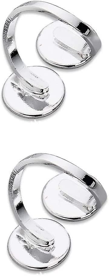 10 stk. ringbaser, tomme fatninger, justerbar kobberplade, cabochonbase, flade runde fingerringe komponenter til smykkefremstilling, tilbud