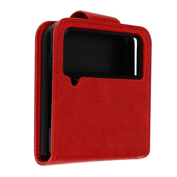 Folio Etui til Galaxy Z Flip 4 med Magnetisk Lukning Rød Red