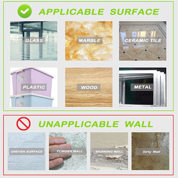 2 stk 3m dobbeltsidet transparent nanote tape sort