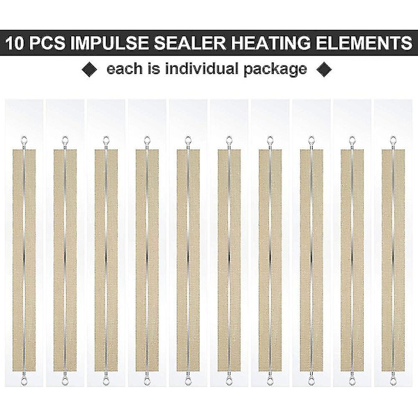 10 st Impulse Sealer Impulse Sealer Värme Service Reservdelar Kit För -400