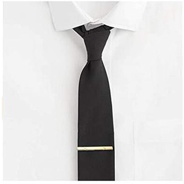 Herre rustfrit stål slipseklips Minimalistisk slips bindestang lås Clip klemme pins Bedste gave til mænd Business Party bryllup bedste gave (sølv)