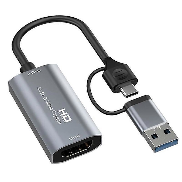 4K Audio Video Capture Card Type-C -videotallennuskortti USB-tallennuskortti Puhelinpelikone PS-kameran hankintakortti