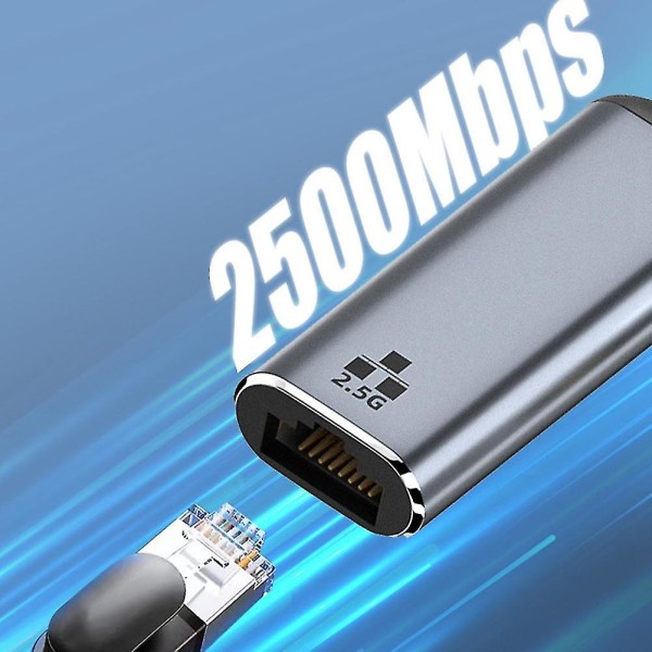 2500mbps 2,5g Usb C Ethernet-adapter 2,5 Gigabit Type C til Lan Rj45 nettverkskort for Pro Usb 3.0 Ad