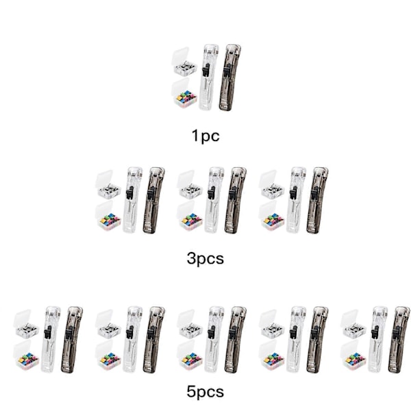 Nya Heta Färgglada Pärmklämmor Fungerar med Clam Clip Dispensers Kapacitet för Hemmatsförpackning, Fixering av Lösa Blad Papper Skolskrivbord Kontor