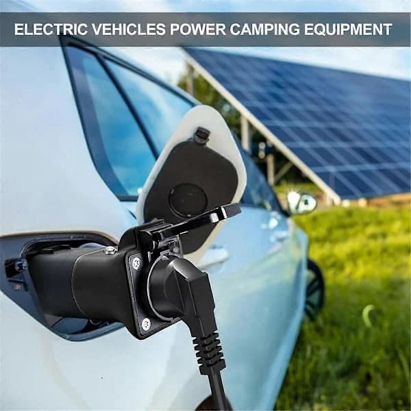 V2L Typ 2 EV Urladdningsadapter för Xpeng G6 G9 Billaddning Svart