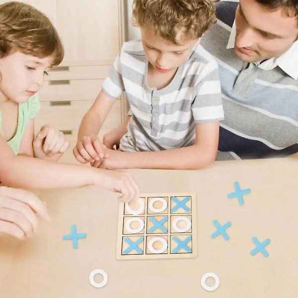 Intresse Schackbord Set för pojkar Flickor Födelsedagspresenter Förälder-barn Interaktionsspel Hjärnspelleksaker för barn Blue
