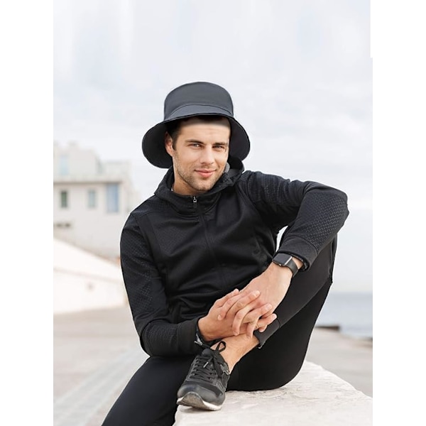 3-pack Bomullshatt med Bred Brätte, Sommar Solhatt, UV-skydd 50, Fiskehatt, Unisex, Kvinnor, Män, Utomhus, Sport, Vandring, Camping, Resor