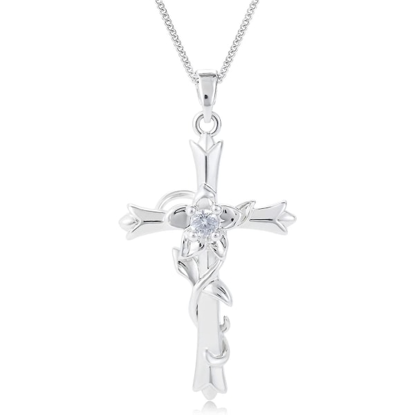 Kors halskæde til kvinder Dainty Faith Cross vedhæng halskæde med valentinsdag fødselsdag fødselsdag jubilæum smykker til mor piger