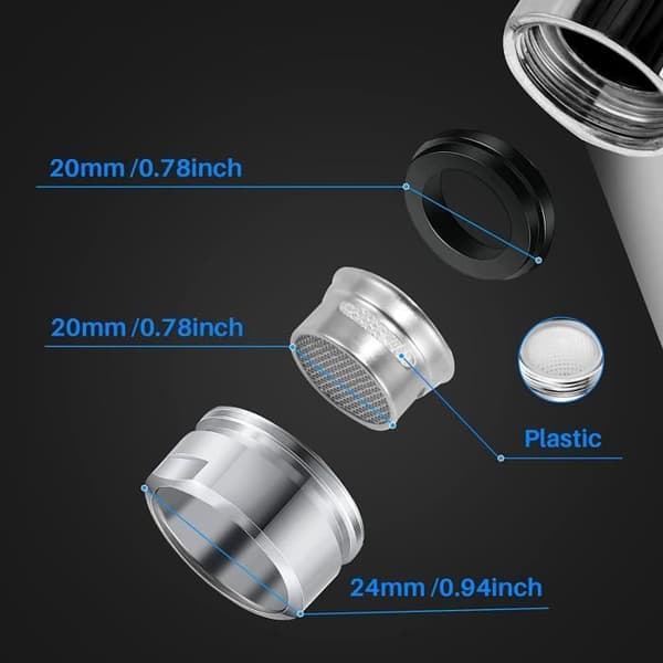 M24 Kranluftare (2-pack) med packning – Silver
