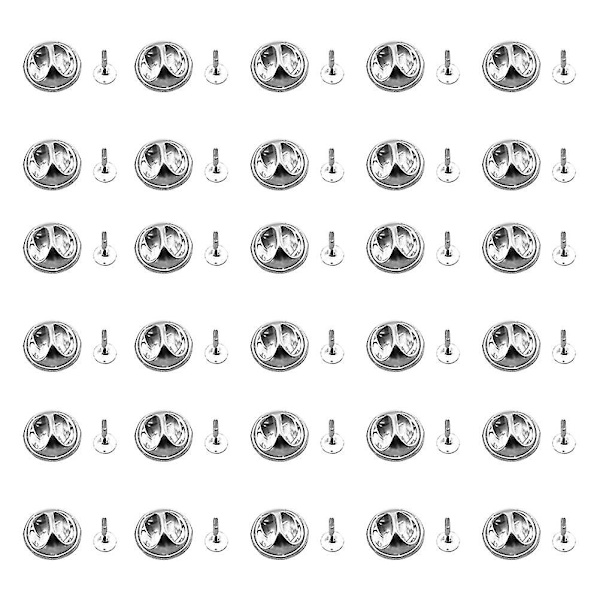 100 set Nålspännen med slipsnålar Lapelhållare Broschspännen Lapelkoppling Badge Insignia Koppling Manuell DIY Smyckestillbehör (legering)
