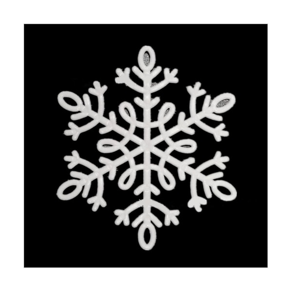 50 kpl Muoviset Valkoiset Lumihiutale Koristeet Joulun Talvikoristeet Joulun riippuva riipus talven joulukuusille