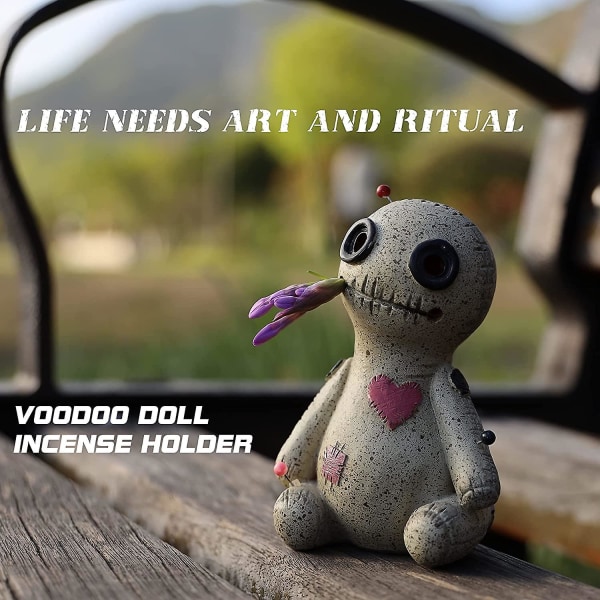 Dhrs Voodoo-dukke kjeglebrenner, røyk kommer ut av øynene og munnvikene, Voodoo