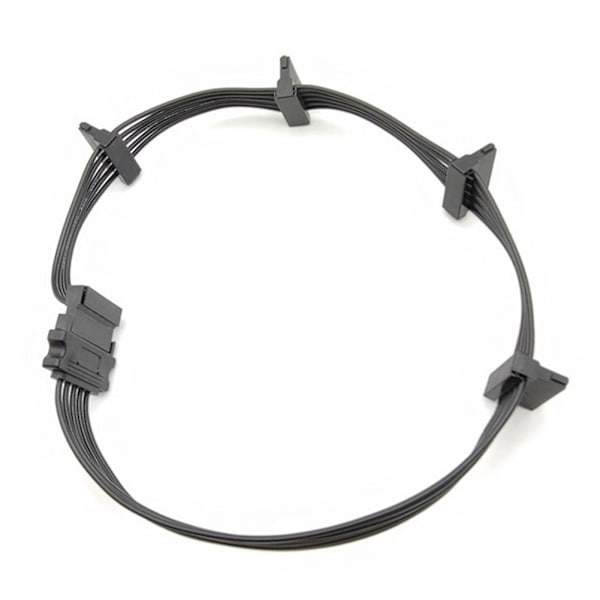 2x 15-pin SATA strømforsyningssplitterkabel Harddisk 1 hann til 5 hunn forlengelseskabel for Di